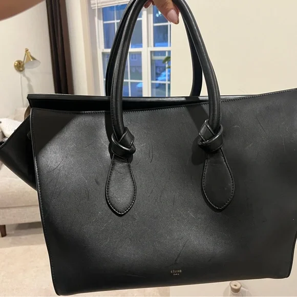 Celine ALL BLACK MONOCHROME tote handbag - Picture 4 of 8